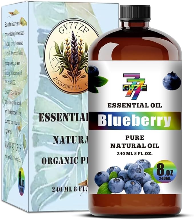 Blueberry Essential Oil (8 oz / 240 ml) – Blueberry Oils for diffusers, humidifiers, Home Baths, Cleaning Products, Yoga, DIY Soaps and DIY Scented Candles