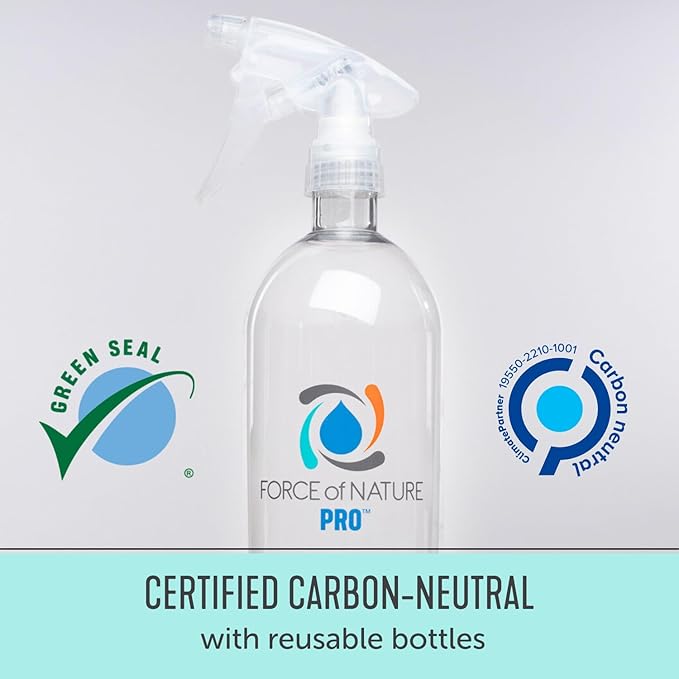 Force of Nature Multi-Purpose Cleaner, Disinfectant & Deodorizer | Kills 99.9% of Germs (Pro Kit (Commercial Use) & 10 Capsules (10mL each))