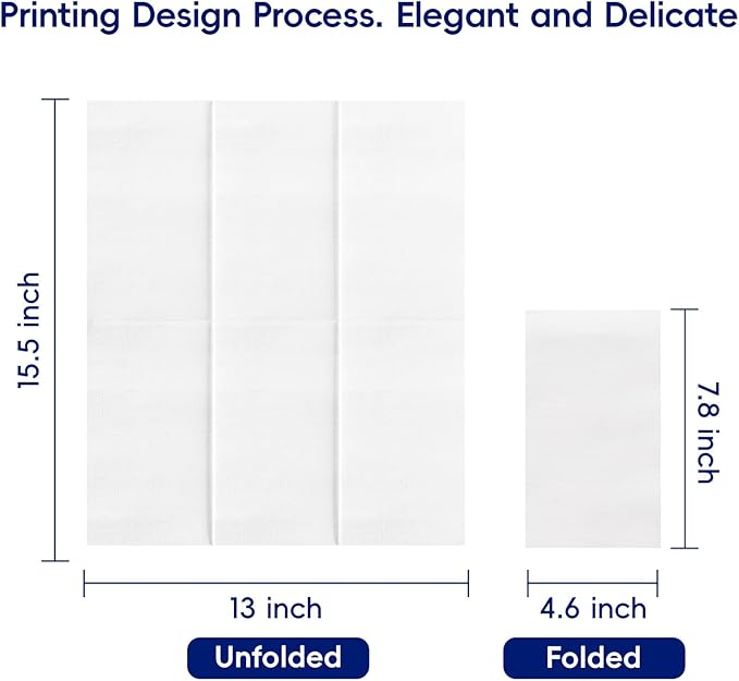 600 Pack Paper Napkins, Disposable Guest Towels Party Dinner Napkins Soft, Absorbent 3-Ply Hand Towels for Bathroom, Wedding and Events