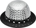 LEKEYE Shower Drain Hair Catcher/Bathtub Drain Cover/Drain Protector for Pop-Up & Regular Drains(Black)
