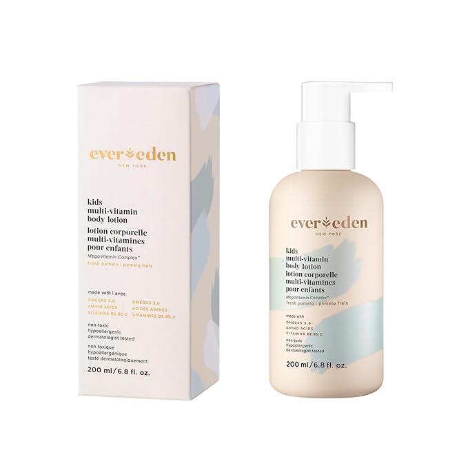 Evereden Kids Multi-Vitamin Body Lotion (6.8 fl.oz., Fresh Pomelo): Gentle & Non-Toxic Moisturizing Lotion | Nourishing & Protective Lotion for Kids