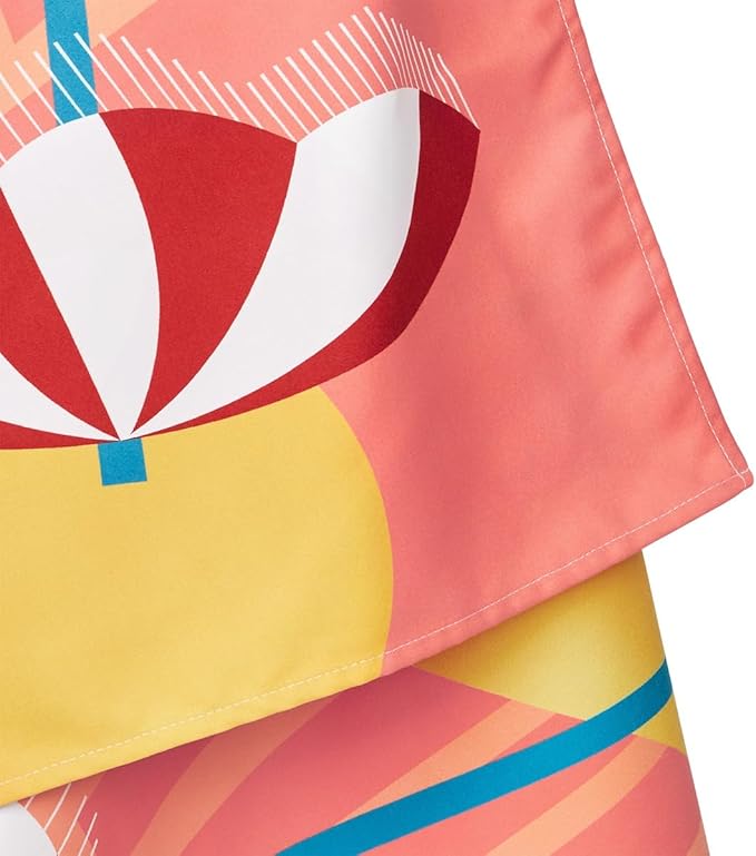 Dock & Bay Beach Towel - Quick Dry, Sand Free - Compact, Lightweight - 100% Recycled - Includes Bag - Pool Party Vibes - Extra Large (200x90cm, 78x35)