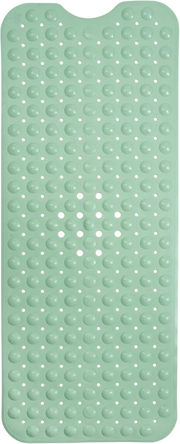 ENKOSI Bath Mat - Large Non Slip Bathtub & Shower Mat - Extra Long 40 x 16 Inch Bathroom Mats for Tub Nonslip Anti Slip Bathmats (40x16 Aqua Green 1-Pack)