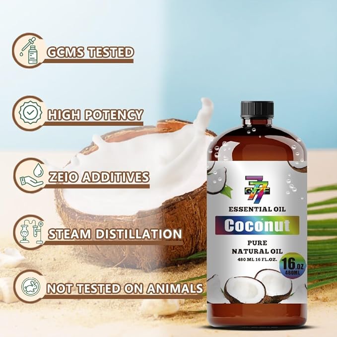 Coconut Essential Oil (16 oz / 480 ml) – Coconut Oils for diffusers, humidifiers, Home Baths, Cleaning Products, Yoga, DIY Soaps and DIY Scented Candles