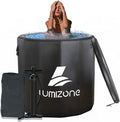 Lumizone Inflatable Cold Plunge Tub 118 Gallons Capacity Ice Bath Portable Ice Bath Tub Compatible With Water Chillers with Lid Drop Stitch PVC Double Layer Seals Oversized for Athletes