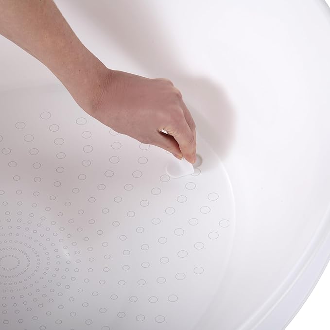Toddler Bath Tub | Larger Bath for Bigger Kids at Bathtime | Includes Warm and Soft Foam backrest | Grippy Anti-Slip Surface | Includes Easy Drain Bath Plug | Taupe Beige
