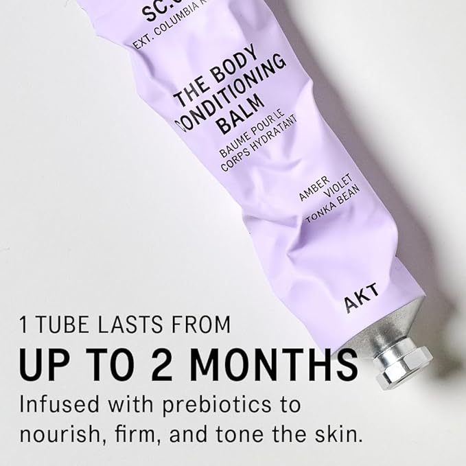 AKT The Body Conditioning Balm 3.4 Fl Oz, Firming Cream, Hydrating Balm with Olive Squalane & Lactic Acid, Vegan Moisturizer, Plastic Free, Sc.05 Columbia Road, All Genders