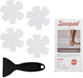 Non-Slip Bathtub Stickers Safety Bathroom Tubs Showers Treads Adhesive Decals Scraper (White Snowflake)