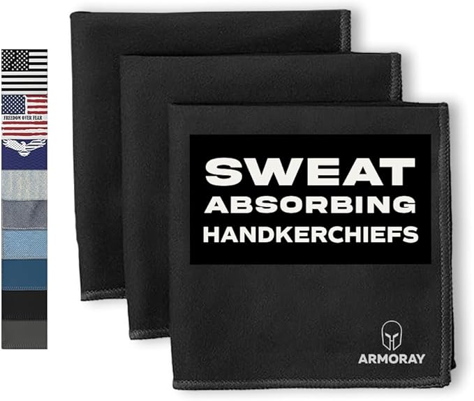 ARMORAY Sweat Absorbing Towel Handkerchief – Quick-Dry Microfiber Gym Towels for Face, Hands & Body – Workout Towel for Men, Sport Rag, Perfect for Tennis, Pickleball & Sauna Use by Women