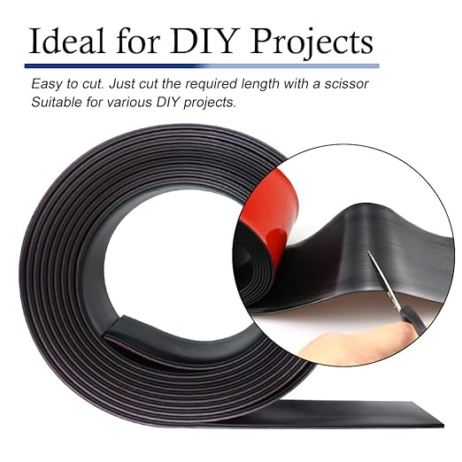 Neoprene Rubber Strips Self Adhesive Solid Rubber Sheets, Rolls & Strips for DIY Gaskets Crafts Pads Seals Warehouse Flooring Neoprene Sheet with Adhesive Backing (6" Wide x 1/16" Thick x 20' Long)