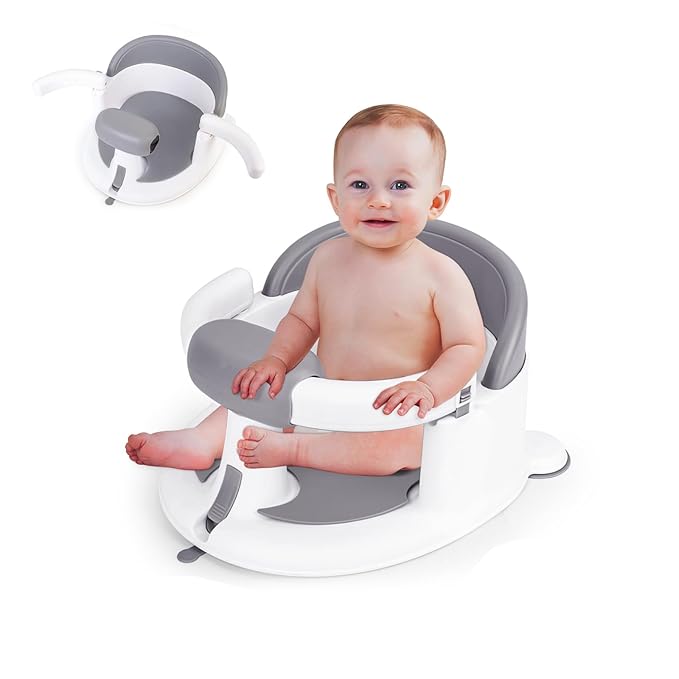 Mostop Baby Bath Seat for Babies 6 Months & Up - Non-Slip Infant Bathtub Chair with Suction Cups - Sit Up Bath Seat for Baby Toddlers - Toddler Bath for Baby Sitting Up, Easy to Clean