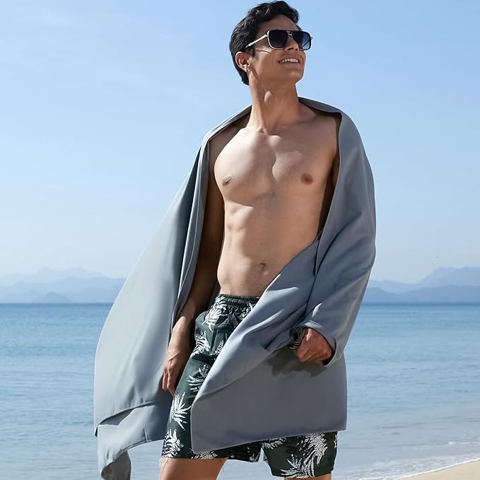 Rainleaf Microfiber Towel Perfect Travel & Gym & Camping Towel. Quick Dry - Super Absorbent - Ultra Compact - Lightweight. Suitable for Trip, Beach, Shower, Backpacking, Pool