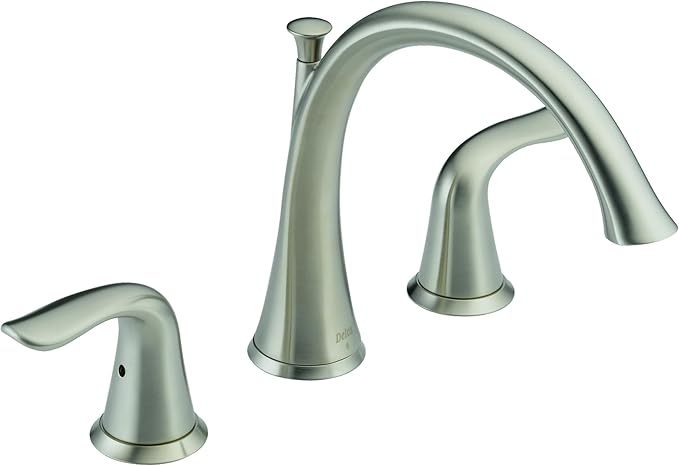 Delta Faucet Lahara 2-Handle Widespread Roman Tub Faucet - Brushed Nickel - Stainless T2738-SS