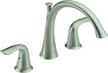 Delta Faucet Lahara 2-Handle Widespread Roman Tub Faucet - Brushed Nickel - Stainless T2738-SS