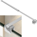 Shower Door Glass Support Bar, 26.96" to 48.54" Adjustable Stainless Steel Wall-to-Glass Shower Stabilizer Rod for 1/4", 5/16", 3/8", Chrome