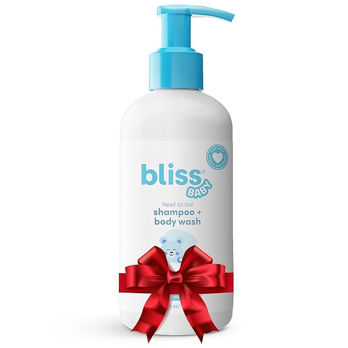 Bliss Baby Shampoo and Body Wash, Premium 2-in-1 For Babies, Toddlers & Kids, Unscented & Hypoallergenic - Gentle Baby Soap - Vegan, Hydrating For Sensitive Skin - Avocado, Shea Butter & Calendula