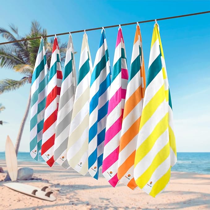 SUN CUBE Microfiber Beach Towel, Quick Dry Sand Free Beach Towel, Lightweight, Compact for Travel Swim Sports Camping, Packable Sand Resistant Towel Adult - Orange 78x35 Inches