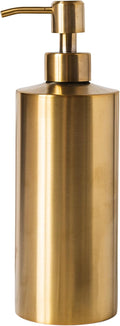 Brass Soap Dispenser for Bathroom (Stainless Steel) and Kitchen - Hand Soap, Detergent, or Lotion Dispenser, 15oz