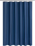 Barossa Design Navy Shower Curtain Liner with 6 Magnets - Waterproof PEVA Shower Liner for Bathroom, 72" x 72" Standard Size, PVC Free, Metal Grommets - Navy Blue, 72x72
