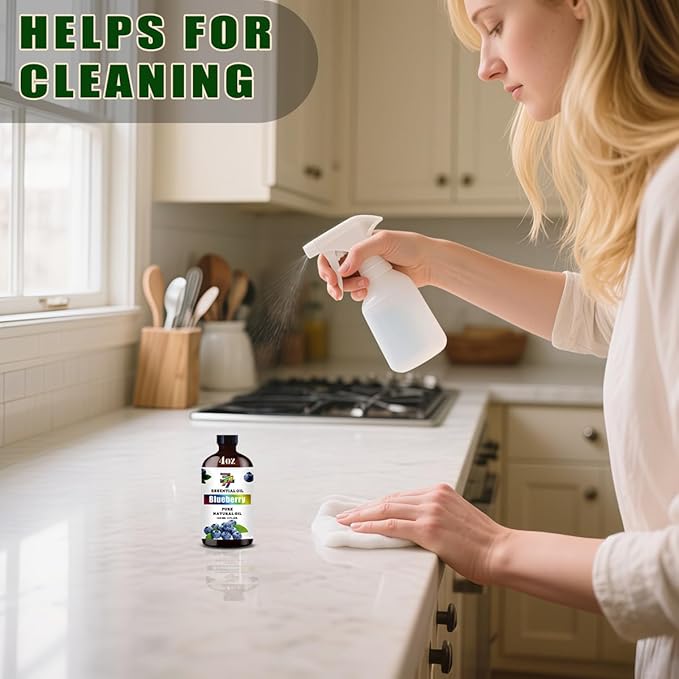 Blueberry Essential Oil (4 oz/120 ml) — Blueberry Oils for Aromatherapy, diffusers, humidifiers, Home fragrances, DIY Skincare, soap Making, DIY Candle Making, Relaxation, Yoga, and Meditation