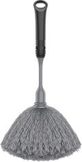 MR.SIGA Microfiber Delicate Duster, Comfortable Non Slip Handle, Detachable Washable Duster Head, Gray & Black