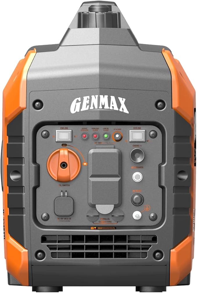 GENMAX Generator，EPA Compliant, Eco-Mode Feature, Ultra Lightweight for Backup Home Use & Camping