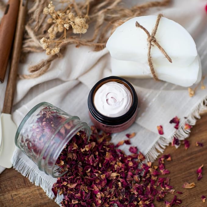 Rose-infused 100% Grass-Fed Whipped Tallow Balm-Organic Raw Manuka Honey & Organic Jojoba Oil, Rosehip Oil, Face and Body Moisturizer for Dry, Sensitive Skin, Eczema (Honey Rose)
