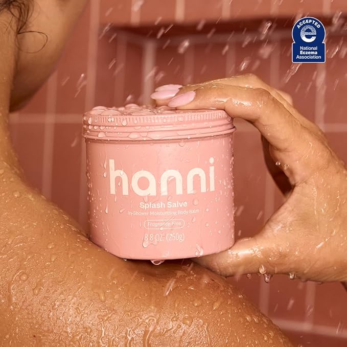 HANNI Splash Salve Body Mask, In-Shower Moisturizer with Coconut, Jojoba, Shea Butter & Glycerin, Deep Conditioning for All Skin Types, FRAGRANCE-FREE, 250 mL / 8.8 oz