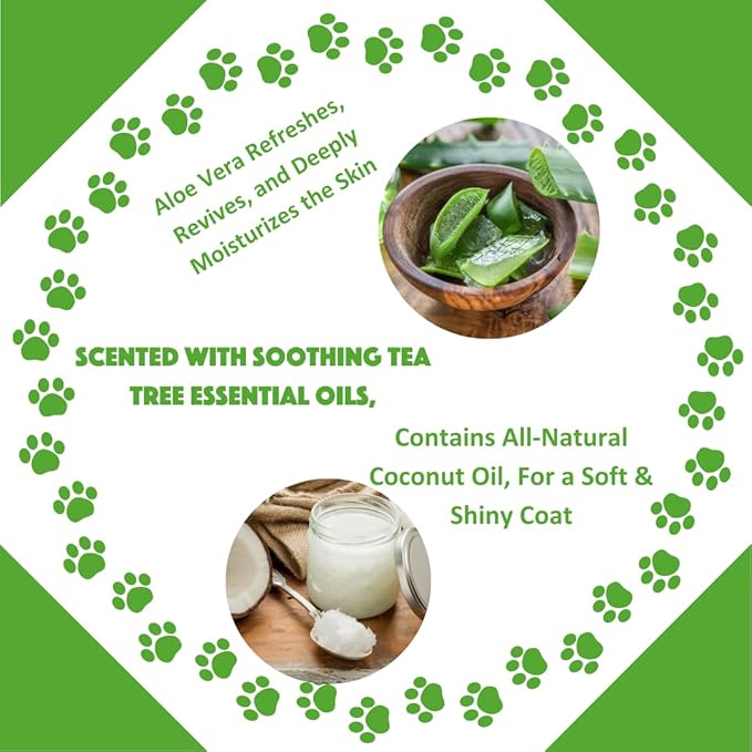 Natural Dog Shampoo with Pump, Tea Tree Relief, 1 Gallon