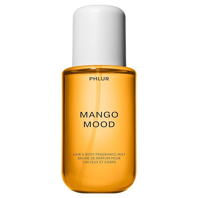 PHLUR Mango Mood Body Mist - Hair & Body Fragrance Mist - Mango, Jasmine, Patchouli & Vanilla Body Spray (8 Fl Oz)