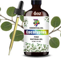 Eucalyptus Essential Oil (4 oz/120 ml) — Eucalyptus Oils for Aromatherapy, diffusers, humidifiers, Home fragrances, DIY Skincare, soap Making, DIY Candle, Relaxation, Yoga, and Meditation