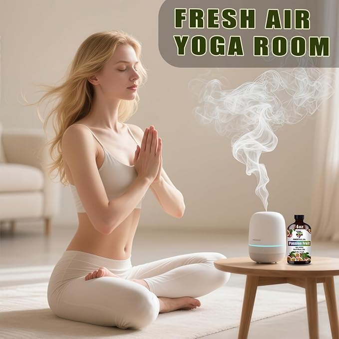 Passion Fruit Essential Oil (4 oz/120 ml) — Passion Fruit Oils for Aromatherapy, diffusers, humidifiers, Home fragrances, DIY Skincare, soap Making, DIY Candle, Relaxation, Yoga, and Meditation