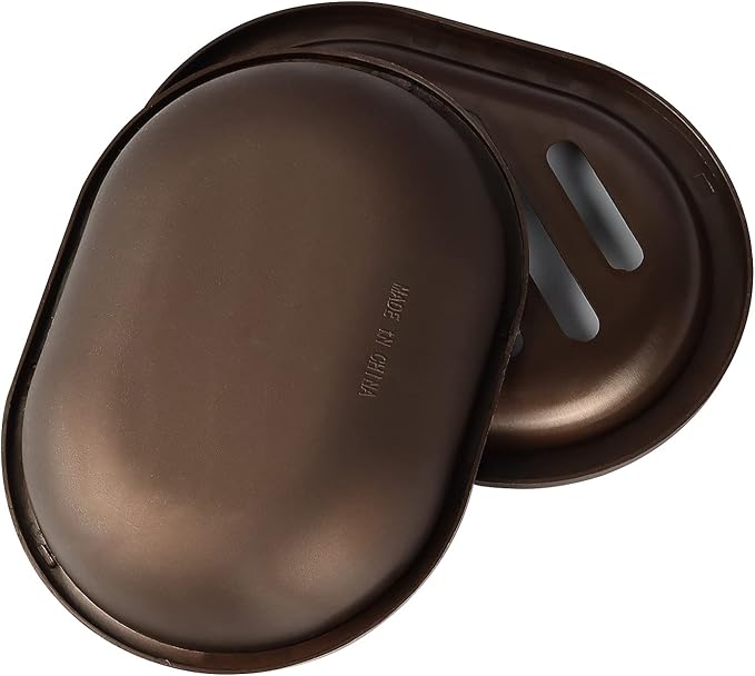 Topsky 2 Pcs Soap Dish for Shower, Double Layer Draining Soap Box with Drip Tray, Plastic - Bronze
