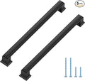 Ravinte Hardware 5 Pack Matte Black Cabinet Pulls, 7-1/2 Inch (192mm) Hole Center Zinc Alloy Drawer Handles for Kitchen Cabinets, Cupboards, Dressers, Square Solid Metal Hardware