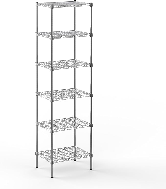 18" Deep x 24" Wide x 86" Height Wire Shelving Kit | 6-Tier | NSF Commercial Storage Rack Unit