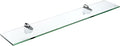 Spancraft Glass H-4.75x30-Chrome Heron Glass Shelf, Chrome, 4.75" x 30"