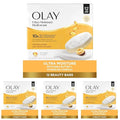 Olay Beauty Bar, Ultra Moisture,10x More Moisturizers, Nourishing Conditioners, Smooth & Gentle on Skin, Vitamin B3 Complex, For All Skin Types, Shea Butter Scent, 3.17 oz, (Pack of 48)