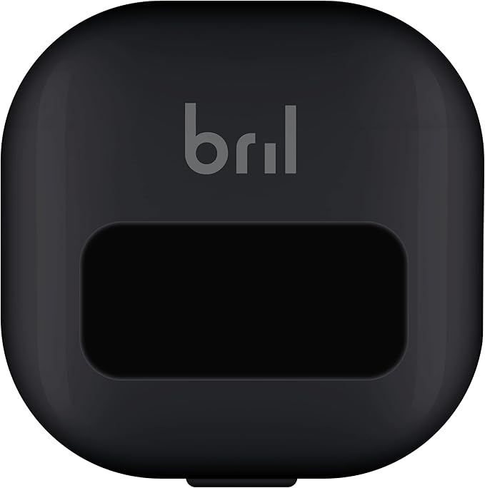 Bril UV-C Toothbrush Sanitizer and Holder, Portable Cleaner, Travel Cover, Magnetic Holder, and Rechargeable Case for Any Size Toothbrush, Black