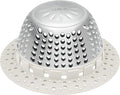 LEKEYE Shower Drain Hair Catcher/Shower Drain Cover/Drain Protector for Pop-Up & Regular Drains(Light Gray)
