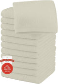RIVERSIDE 12 Pack Washcloths - 12x12 Inches, 400 GSM, 100% Ring-Spun Cotton - Soft, Absorbent & Durable Face and Body Towels - for Bathroom, Spa, Gym, Makeup Removal & Everyday Use - Cannoli Cream