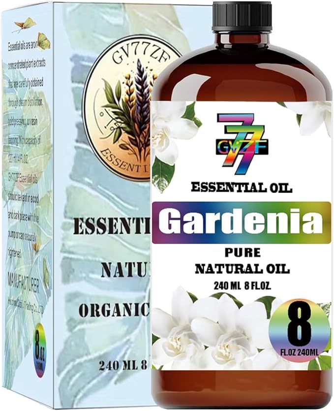 Gardenia Essential Oil (8 oz / 240 ml) – Gardenia Oils for diffusers, humidifiers, Home Baths, Cleaning Products, Yoga, DIY Soaps and DIY Scented Candles