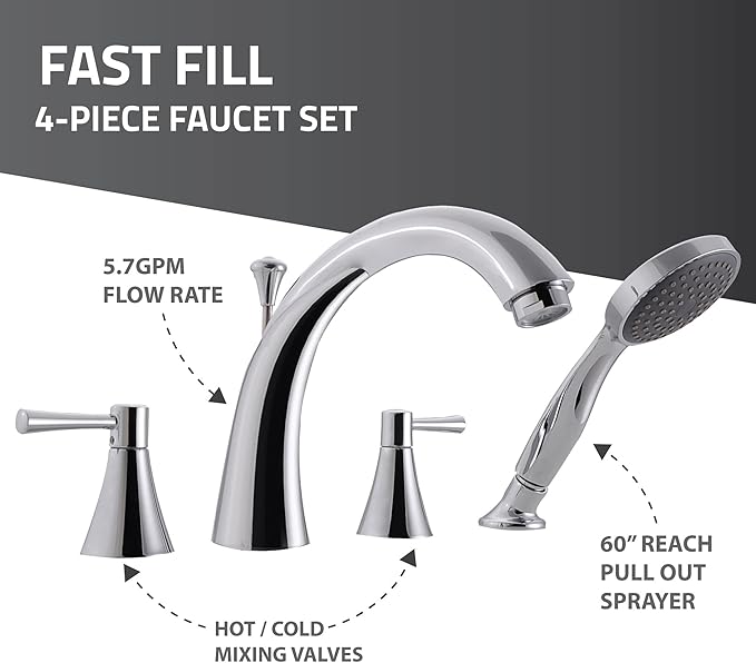 ANZZI Walk-In Bathtub 30" x 53" Whirlpool Acrylic Left Drain Quick Fill Fast Drain 9 Hydro Jets Chromatherapy Heater ADA Compliant Slip-Resistant Seat Grab Bar Extension Kit | AMZ3053RWH