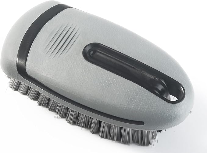 Carpet and Interior Cleaning Brushes, car Cleaning Brushes, Carpet Washing Brushes, Hard Bristle Detail Brushes, car and Home Interior Leather Brushes (Grey)