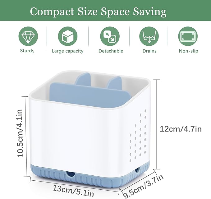 Toothbrush Holders for Bathrooms, Kids Electric Toothbrush and Toothpaste Holder, 4 Slots Tooth Brushing Holder for Bathroom Organizer Countertop, Bathroom Accessories (Blue)