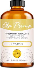 Ola Prima Pure Lemon Essential Oil (8oz) – For Aromatherapy, Candle & Soap Making, Diffuser