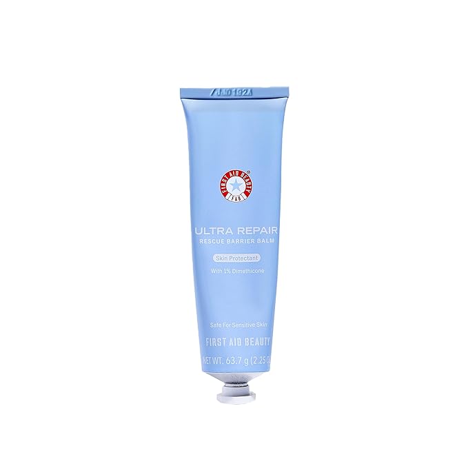 First Aid Beauty - Ultra Repair Rescue Barrier Balm, Deep Hydrating Skin Barrier Mask with 1% Dimethicone, Visible 24-Hour Relief for Dry, Cracked & Chapped Skin, Safe for Sensitive Skin, 2.25 oz