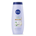 NIVEA Refreshing Basil and White Tea Body Wash with Nourishing Serum, Scented Body Wash for Women, Enriched with Provitamin B5 and Vitamin E, 20 Fl Oz Bottle