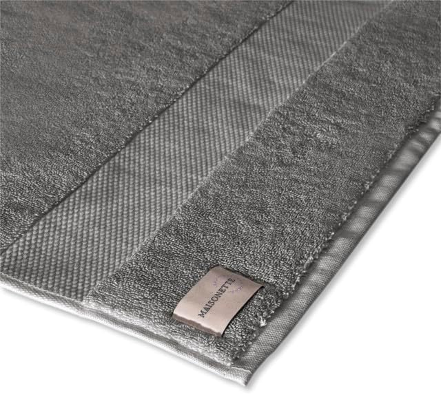 Maisonette Elegance 100% Organic Cotton Turkish Bath Sheets - Soft Absorbent Oversized Bathroom Towels - Ideal Quick Dry Extra Large Luxury Towel Set for Shower (35" x 70", 2 Pack) - Dark Grey (Stone)
