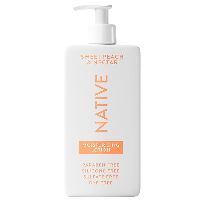 Native Body Lotion Contains Naturally Derived Plant-Based Moisturizers for Women and Men | Restores Dry Skin, Peach & Nectarine, 16.5 fl oz
