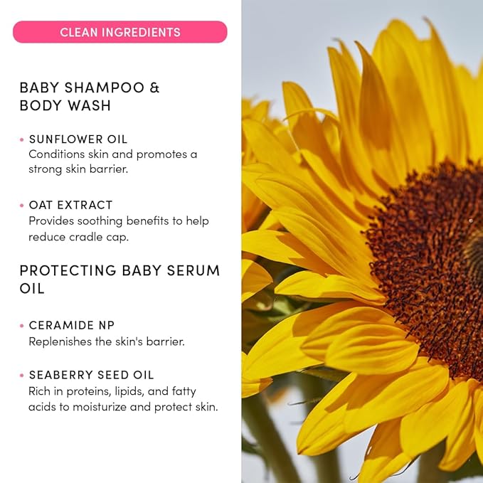 Evereden Baby Cradle Cap Care Bundle: Clean & Vegan Shampoo, Body Wash, Protecting Oil for Newborns - Great for the Whole Family